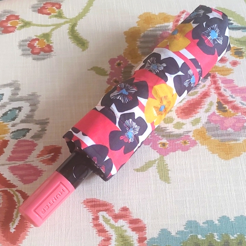 Hunter Floral Stripe Compact Umbrella
